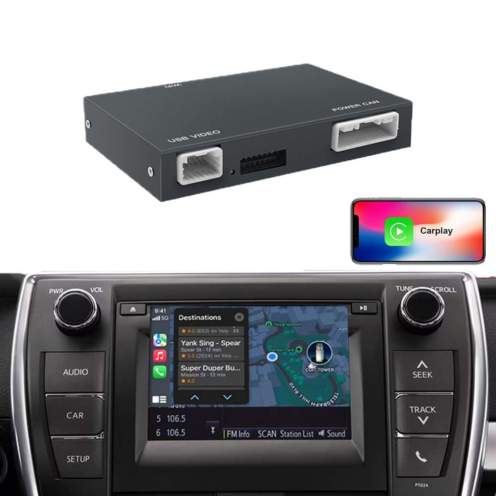 Carplay Android Auto Adapter Wireless Carplay Retrofit Kit Decoder For Toyota Touch2 & Entune2.0 2014 2019 Fit For Corolla/Prius